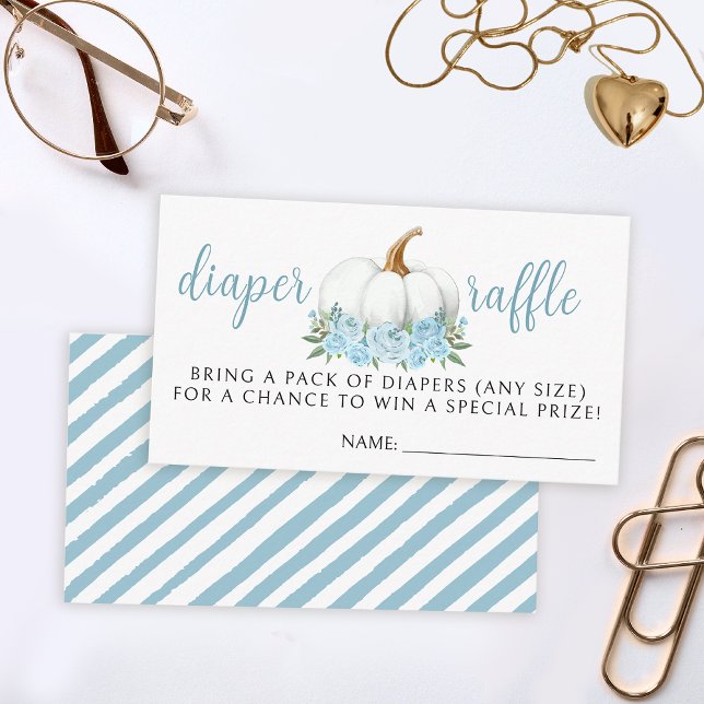 Carte de tombola de petit baby shower citrouille b (Créateur téléchargé)