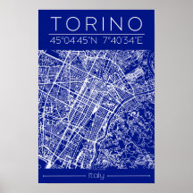 Carte de Torino Poster – Blueprint Architectural