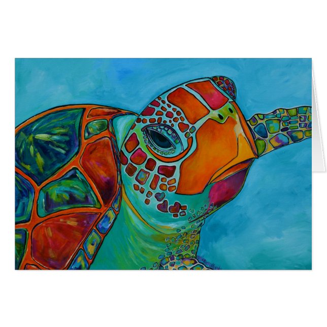 Carte de tortue de mer (Devant horizontal)