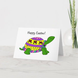 Carte de tortue de Pâques