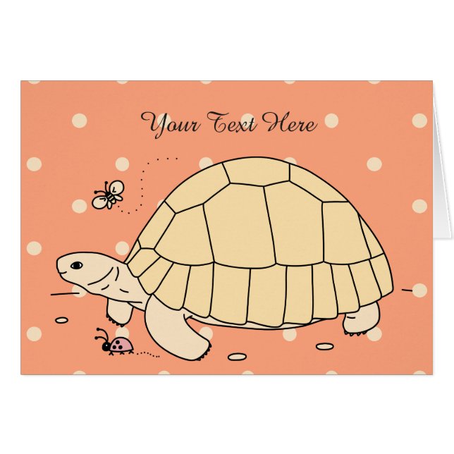 Carte de tortue Plowshare personnalisable (Devant horizontal)