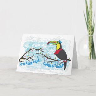 Carte de toucan de Noël