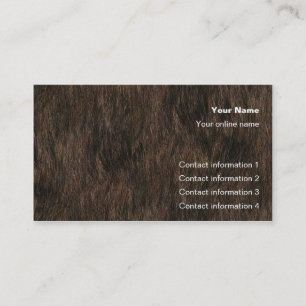Carte de tour de peau d'ours/