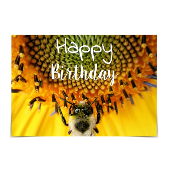 Carte de tournesol Bumblebee "Joyeux anniversaire" (Créateur téléchargé)