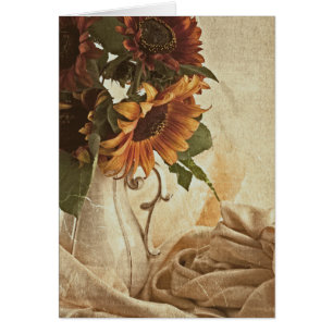 Carte de tournesol orange rouillé