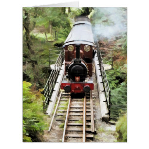 CARTE DE TRAIN À VAPEUR