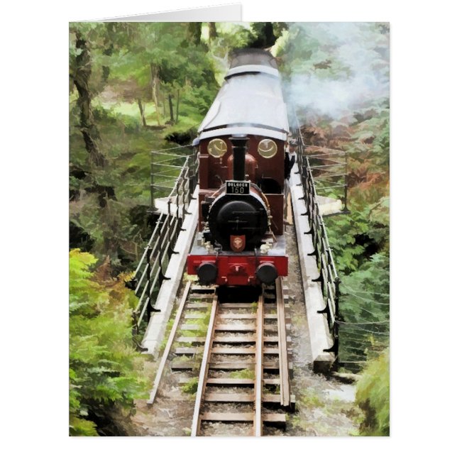 CARTE DE TRAIN À VAPEUR (Devant)