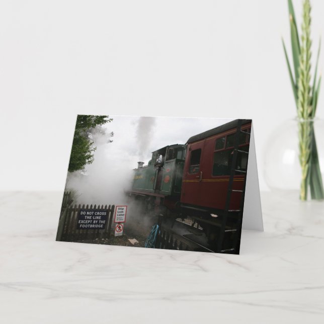 Carte de train à vapeur personnalisable (Devant)