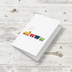 Carte de train de jouets colorés