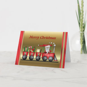Carte de train de Noël