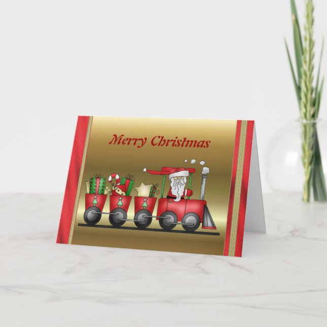 Carte de train de Noël (Devant)