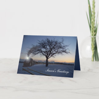 Carte de train du matin de Noël