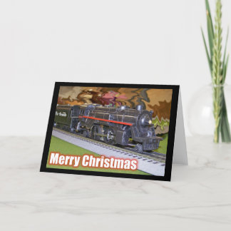Carte de train Joyeux modèle de Noël