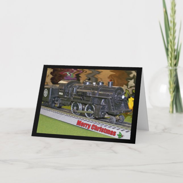 Carte de train Joyeux modèle de Noël (Devant)