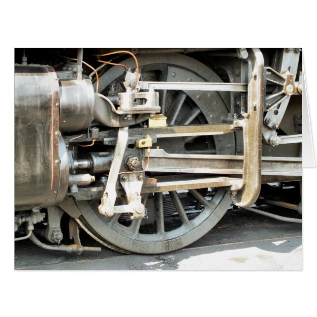 CARTE DE TRAINS À VAPEUR (Devant horizontal)