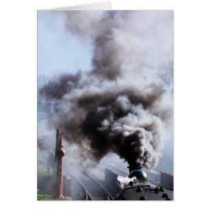 CARTE DE TRAINS À VAPEUR