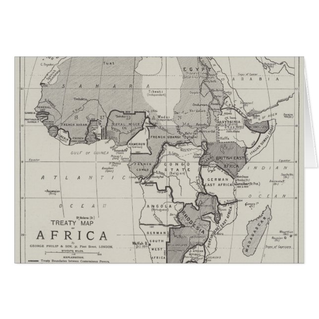 Carte de Traité de l'Afrique (Devant horizontal)