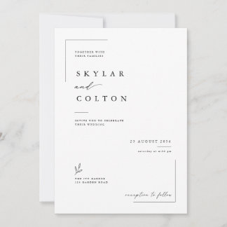 Carte de typographie élégante avec photo romantiqu