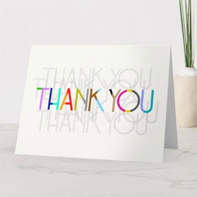 Carte de typographie Merci Unisex vide (Devant)