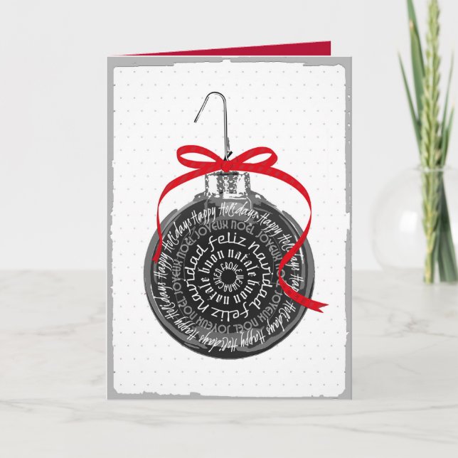 Carte de typographie multilingue de Noël (Devant)