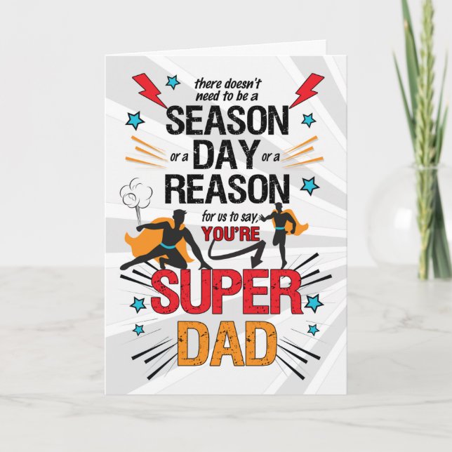 Carte DE US Super Papa Fête des pères Comic Book (Devant)