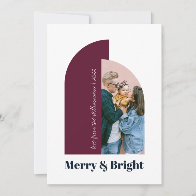 Carte de vacances 2022 Photo Bleu Violet Architect (Devant)