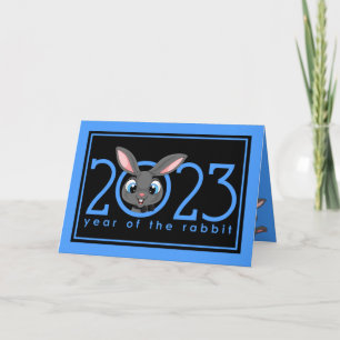 Carte de vacances 2023 Chine Cartoon Rabbit