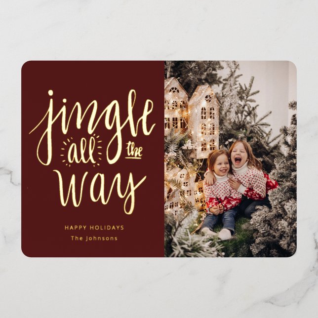 Carte de vacances amusante Jingle All the Way (Recto)