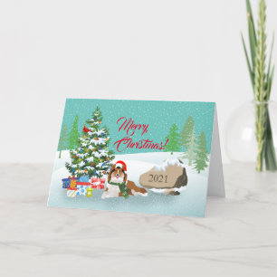 Carte de vacances Arbre de Noël et Tablette de Noë