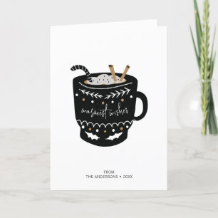 Carte de vacances au cacao chaud