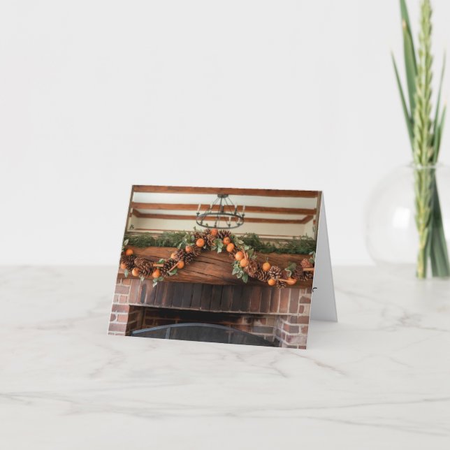 Carte de vacances au foyer rustique - Cosy Heart W (Devant)