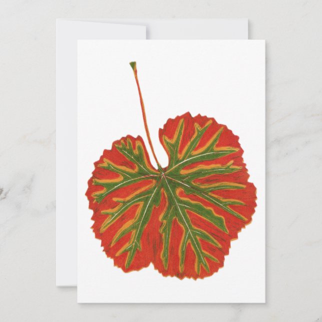 Carte de vacances Autumn Leaf Flat (Devant)