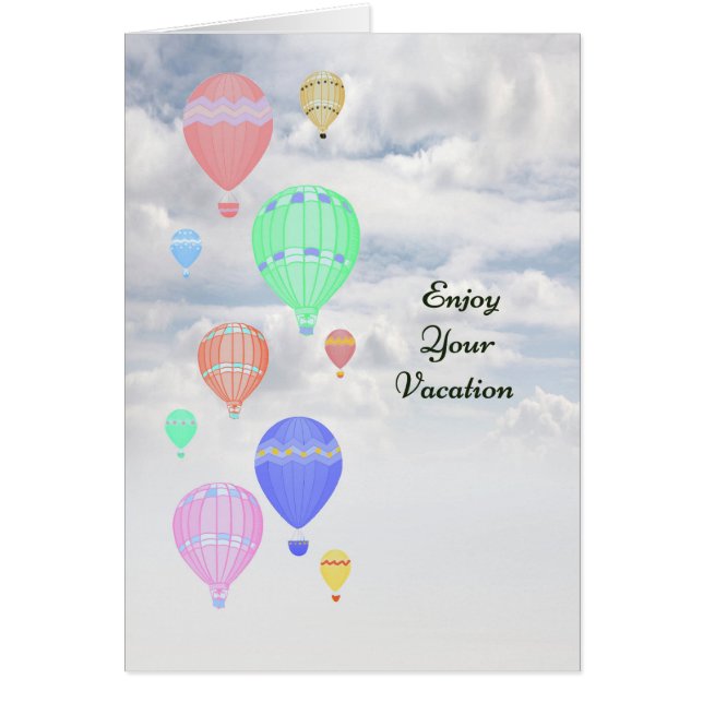 Carte de vacances avec Ballons à air chaud (Devant)