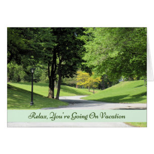 Carte de vacances avec une image de collines et d'