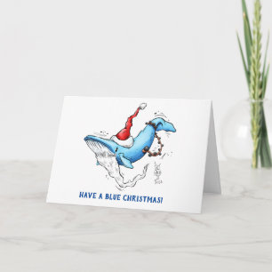 Carte de vacances "Ayez un Noël bleu"
