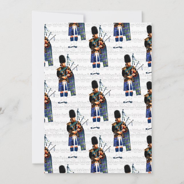 Carte de vacances Bagpiper (Devant)
