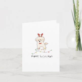 Carte de vacances Bichon