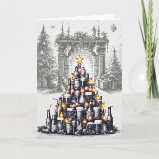Carte de vacances Bière Tree (Devant)