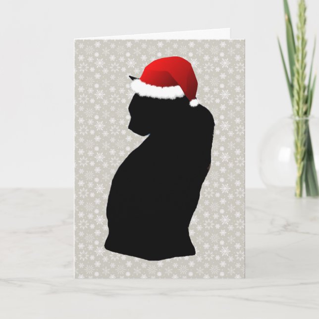 Carte de vacances Black Cat and Snowflake (Devant)