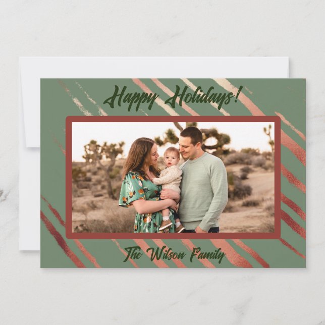 Carte de vacances Boho Desert Green Flat (Devant)