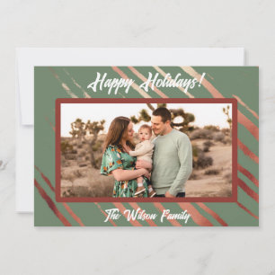 Carte de vacances Boho Desert Green Flat