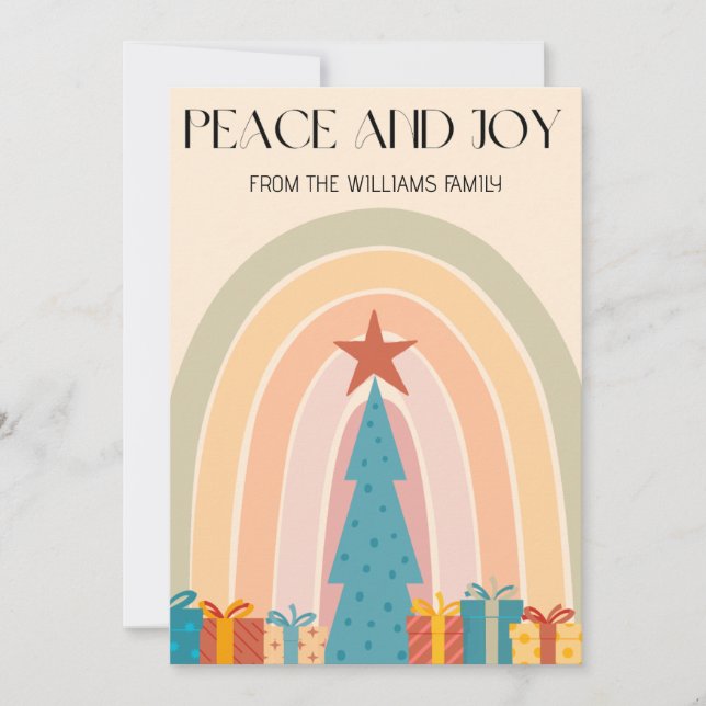 Carte de vacances Boho Peace Love LGBTQ (Devant)