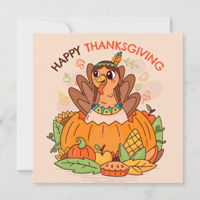Carte de vacances bon thanksgiving (Devant)
