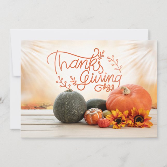 Carte de vacances bon thanksgiving (Devant)
