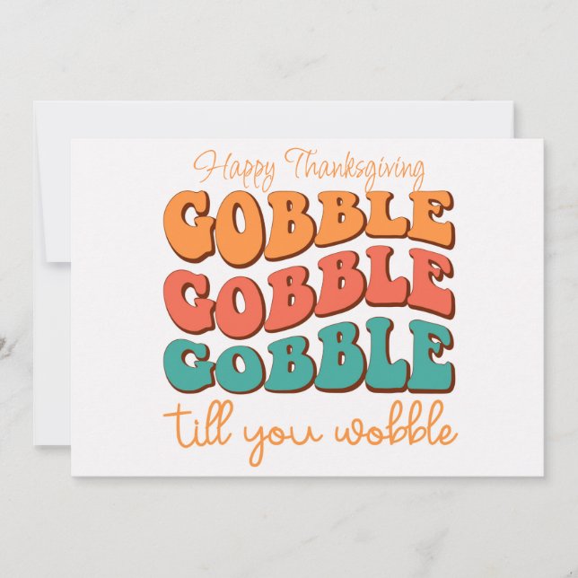Carte de vacances bon thanksgiving (Devant)