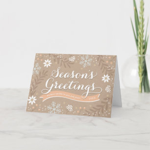 Carte de vacances Bonnes Fêtes de Foliage d'hiver