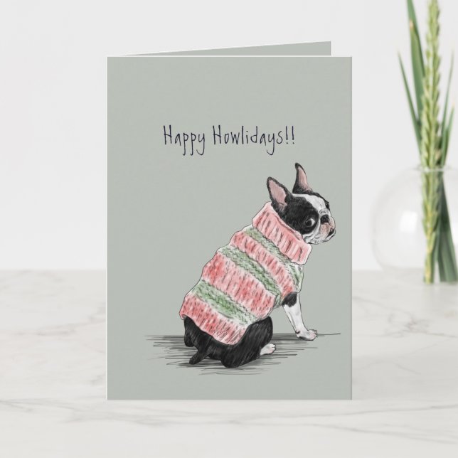Carte de vacances Boston Terrier (Devant)