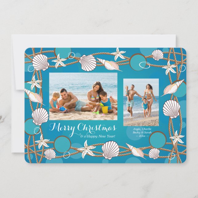 Carte de vacances Cadre photo de la vie marine (Devant)