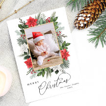 Carte de vacances Cadres photo pour bébé de Noël