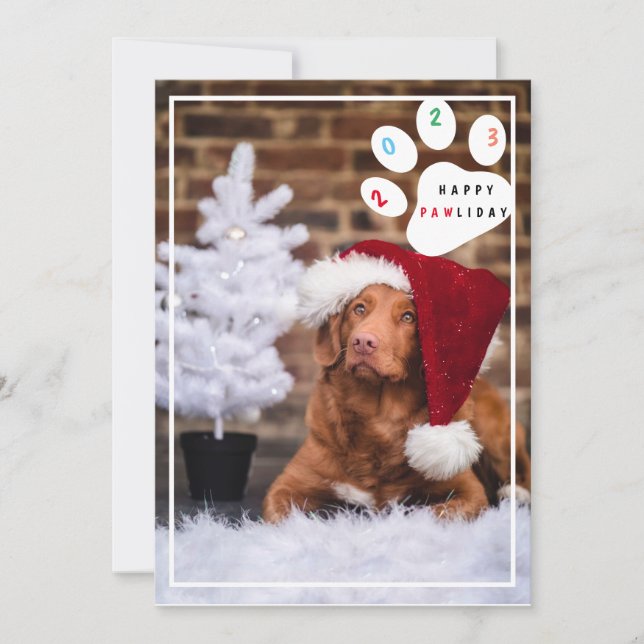 Carte de vacances canine lumineuse et joyeuse pour (Devant)